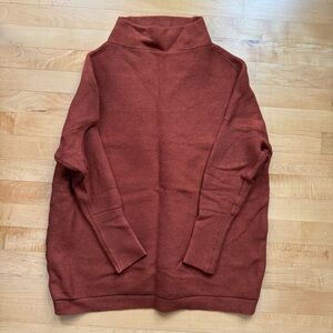Rust Turtleneck Sweater Tunic length